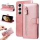 thumbnail image 1 of Funda con Cremallera para Tecno Spark 40 Pro, Carcasa Cartera de Cuero PU con Soporte y Tarjetero, 1 of 5