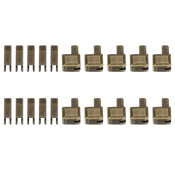 Kits de Reparación de Cremalleras Uxcell, Caja de Retenedores y Pines de Inserción, Deslizadores de Pestillo de Metal para Reemplazo de Cremalleras de Extremo Abierto de Abrigos Tono Bronce #5