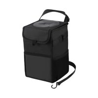 Ioensy - Cubo De Basura Para Coche Con Tapa, Bolsillo De Almacenamiento Plegable, Cubo De Basura Resistente A Los Arañazos