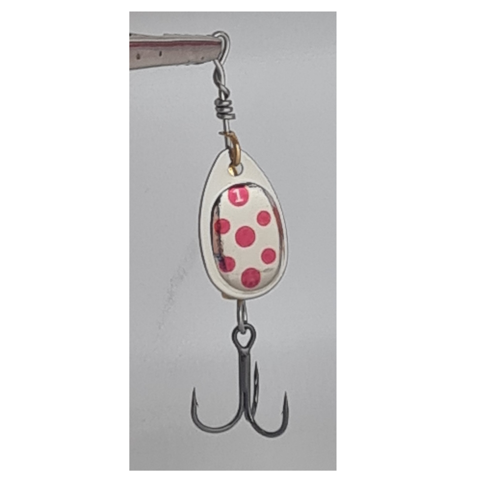 Silstar - Spinner Cucharita 3Grs 5,6Cms Plata Puntos Rojos #1