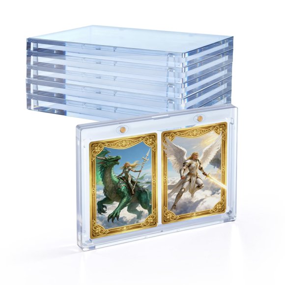 Mcbazel Paquete de 5 soportes magnéticos verticales para booklet de 175 pt, estuche acrílico de una sola pieza compatible con National Treasures, Playbook y más