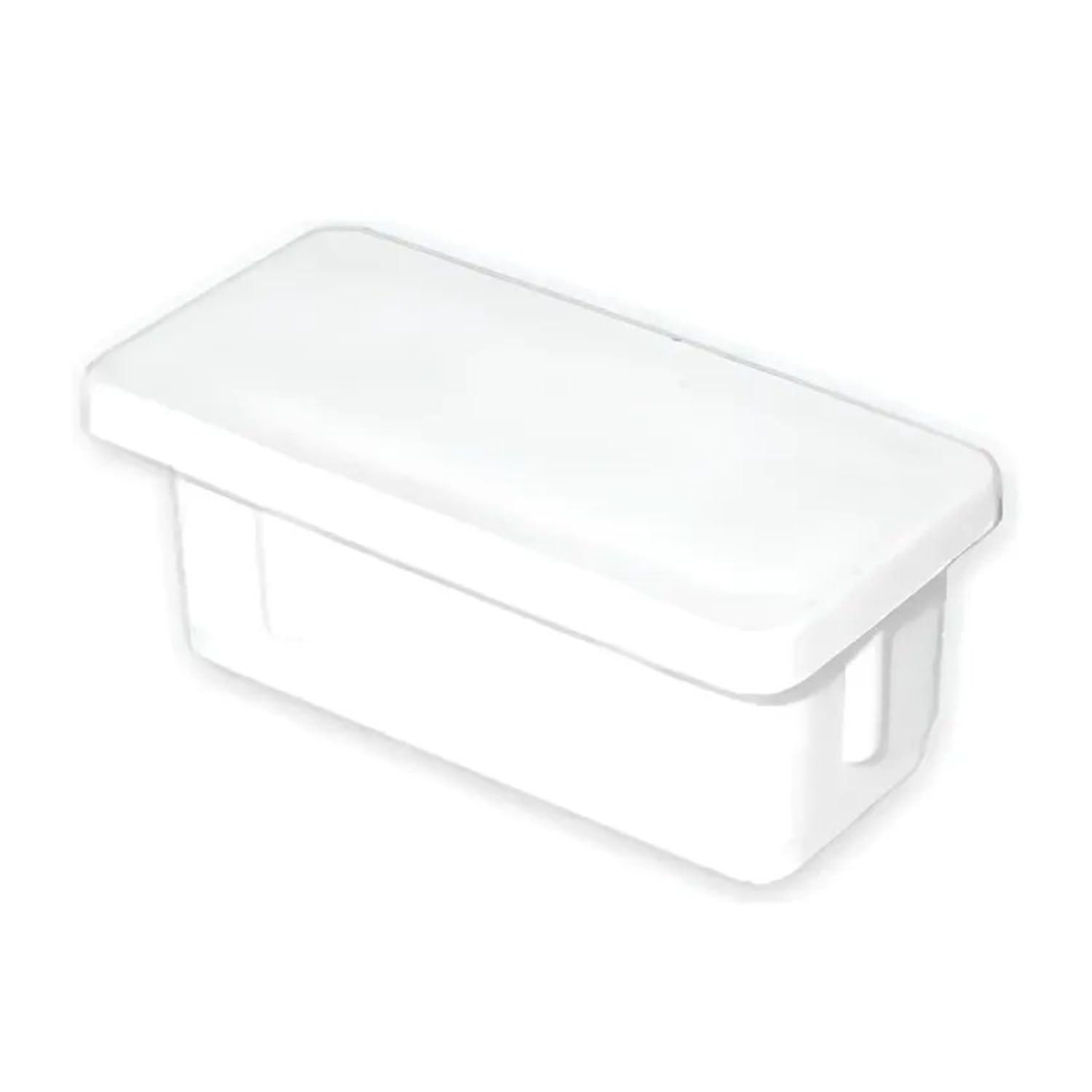 Sofbal - Regaton Plástico Rectangular Blanco 20x40 Mm - 100 Unidades