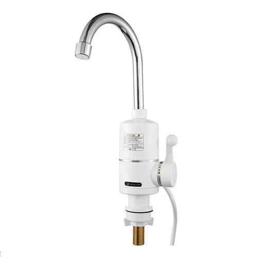 Genericio - Llave Grifo Agua Caliente Electrica Lavaplatos Color Blanco Acabado Cepillado