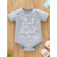 thumbnail image 2 of Baby Girl's Cute "My Aunt Says I'm Perfect Just Like Her" Graphic Short Sleeve Onesie, Newborn's Summer Clothes, 2 of 5