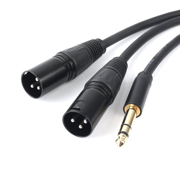 Cable adaptador conversor de audio SiYear de 6,35 mm TRS a 2 XLR macho