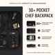 thumbnail image 2 of Mochila Asaya para Cuchillos de Chef 30+ bolsillos - Negra, 2 of 8