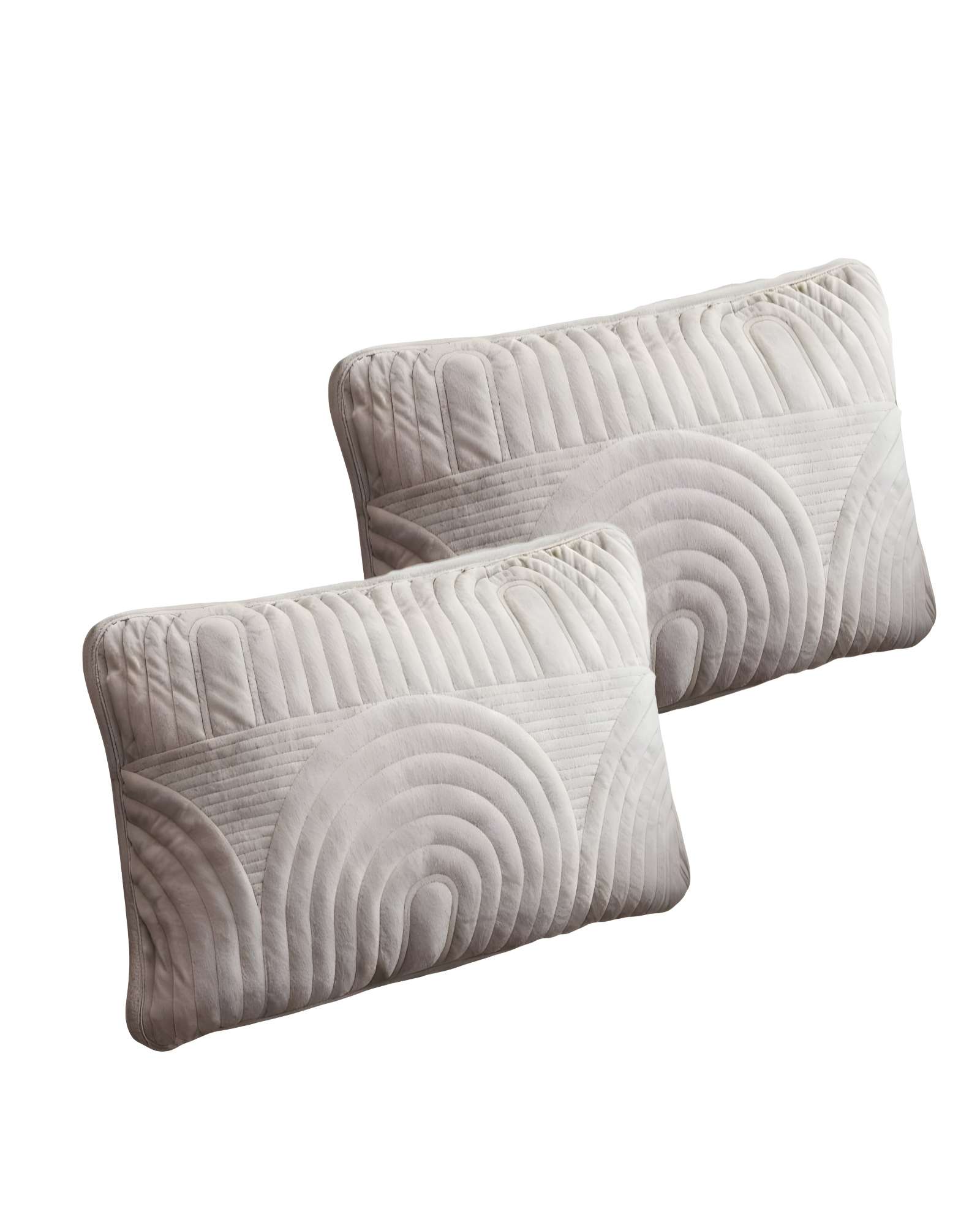 Genérico - Set De 2 Fundas De Cojin Serie Arco 30X50 Cm Gris