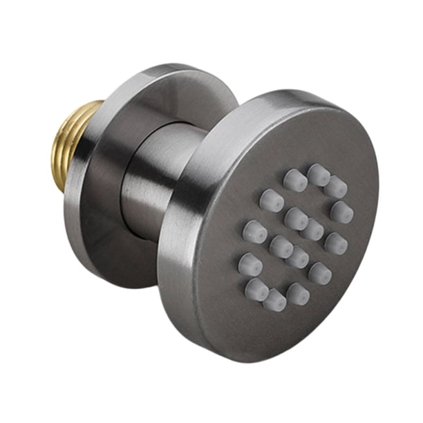 Cabeza de ducha Accesorios de baño de acero inoxidable Accesorios de baño de 2 pulgadas de ducha de carrocería cepillado Redondeo para el baño