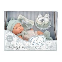 Genérico - Juguete Muñeca Realista 30Cm Silicona Vestido Azul Infantil