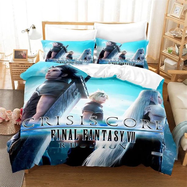 Crisis Core Final Fantasy VII Bed Set Quilt Cover Pillowcase Boys Girls Adults Bedding Set