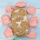 thumbnail image 4 of Cortadores de galletas de Halloween, moldes prensables con 8 formas de dibujos animados en 3D: calabaza, murciélago, fantasma, araña, sombrero de bruja, gato, lápida y castillo. Ideal para hornear, 4 of 8