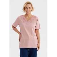 Fashionspark - Polera Mujer Macramé Palo Rosa