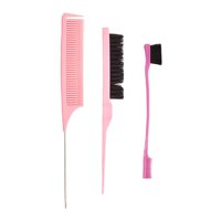 Magideal - Juego De 3 Peines Profesionales Para Peinar El Cabello, Cepillo De Control De Bordes, Juego De Cepillos Para El Cabello Liso Hacia Atrás, Cepillo Para