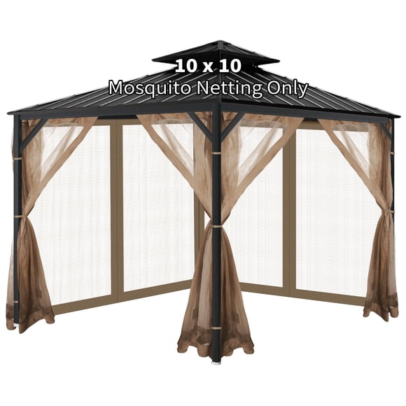 Malla mosquitera para gazebo OIPUNSHLE 305 x 305 cm, 4 paneles