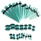 thumbnail image 3 of 36pcs medidores de oreja que estiran kit de enchufe acrílico 14g-00g expansor azul claro, 3 of 5