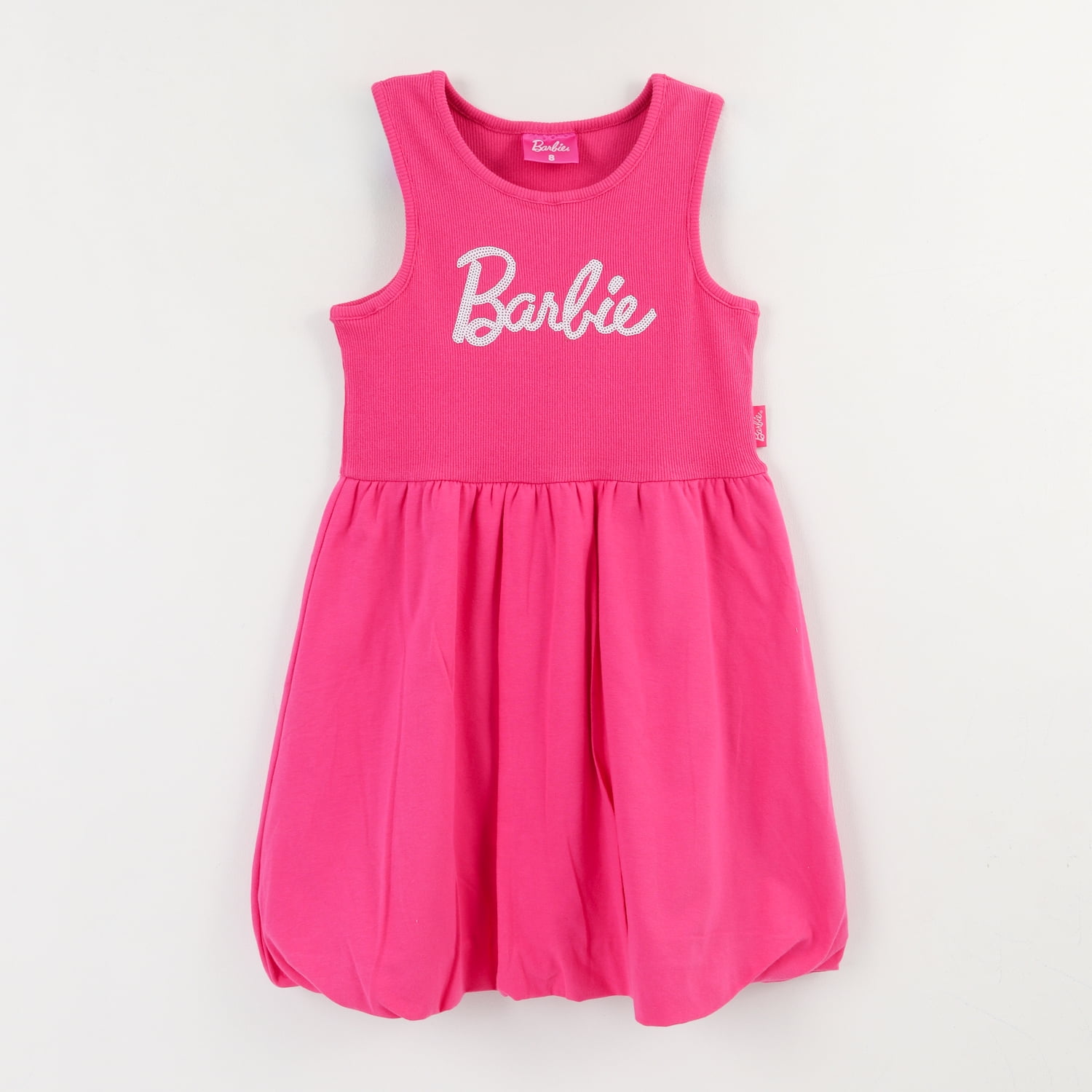 Vestido Sin Manga Niña Rosado Barbie Logo Barbie