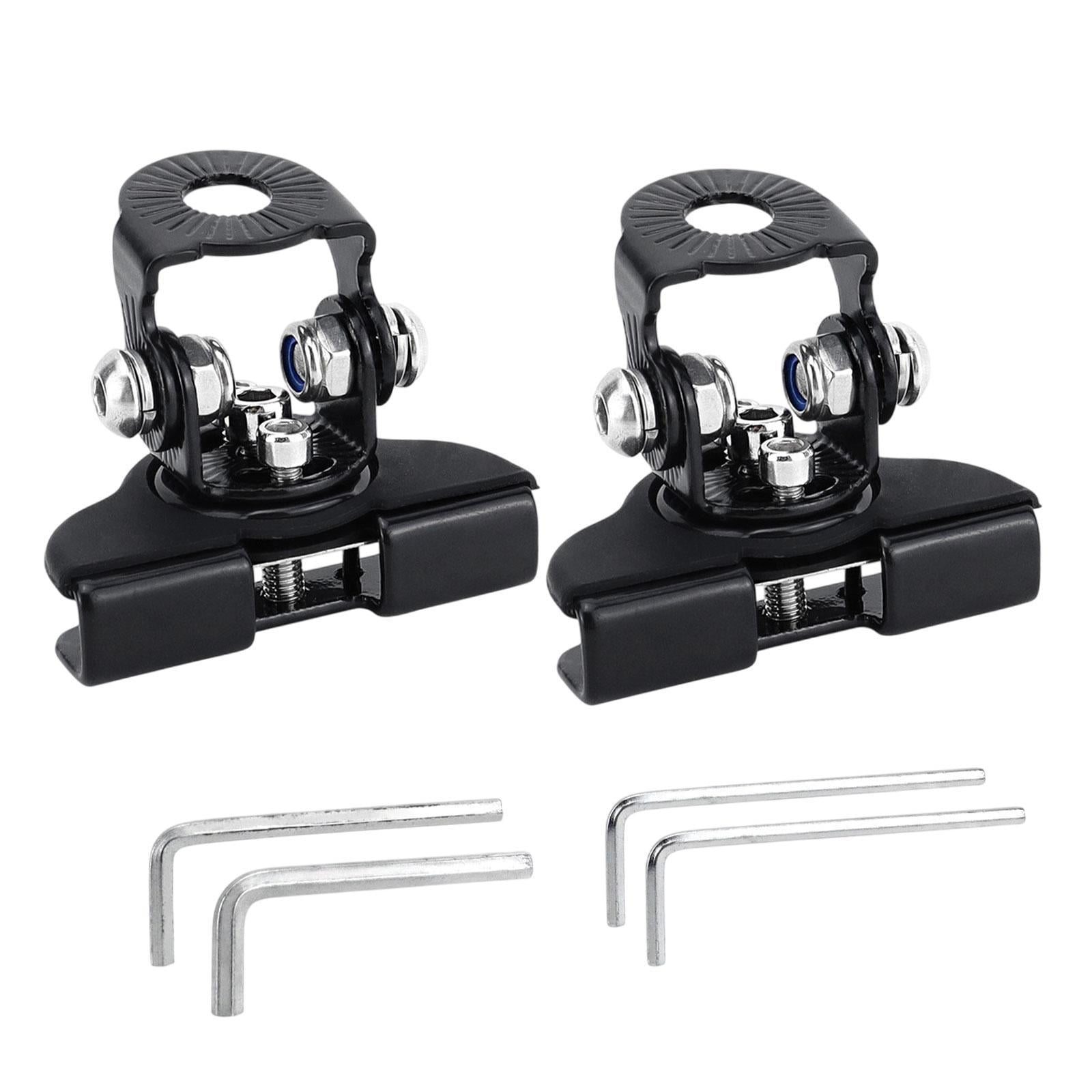 Ioensy - 2 Soportes De Montaje Genéricos Para Barra De Luz Led, Abrazaderas De Montaje Para Luz De Trabajo, Color Negro