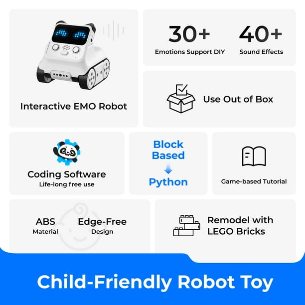 Robot emo interactivo Makeblock Codey Rocky para niños mayores de