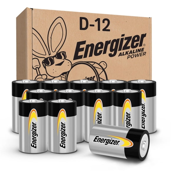 Batería Energizer Alkaline Power D, paquete de 12 x 1, de larga duración