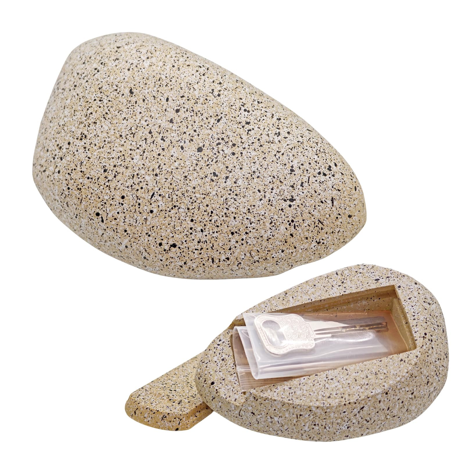 Nanykz - Escondidor De Llaves Falso Con Forma De Roca Oculta, Impermeable, Para Exteriores