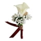thumbnail image 1 of linda calla baya rhinestone novio nupcial boda ramillete crema + rojo vino, 1 of 5