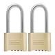 thumbnail image 1 of Cerradura de combinación Master Lock 175LHEC2 de latón, paquete de 2, 1 of 6
