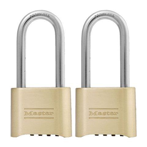 Cerradura De Combinación Master Lock 175Lhec2 De Latón, Paquete De 2