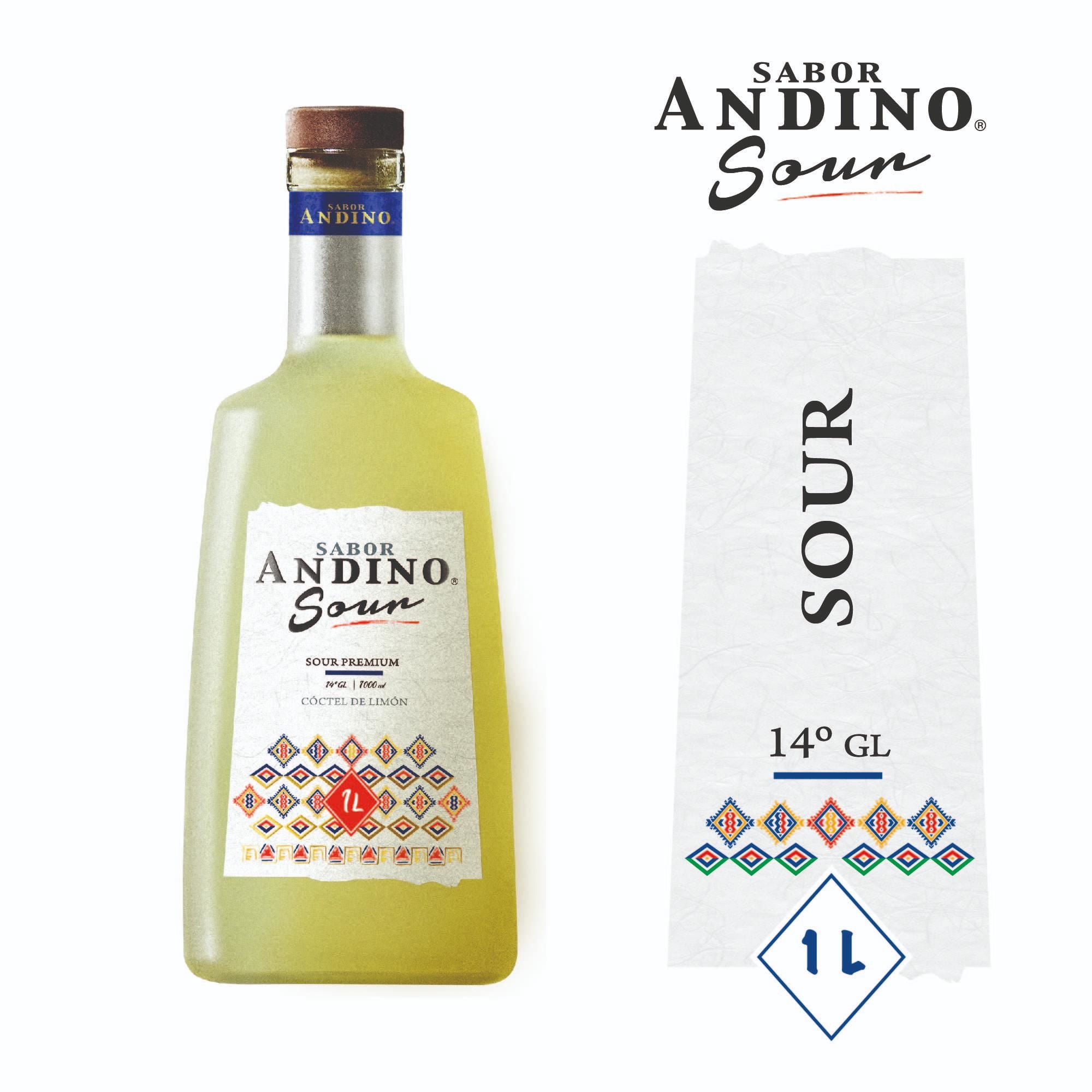 Sabor Andino - Cóctel Premium Pisco Sour Limón 14° Botella