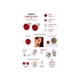 thumbnail image 4 of Aros Granate Circular Plata 950 Mujer Elegantes Piedra Rojo., 4 of 4
