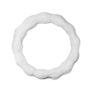 Genérico - Funda Para Volante De Coche De Felpa Suave De 15"", Ligera, Accesorio De Fácil Instalación, Color Blanco
