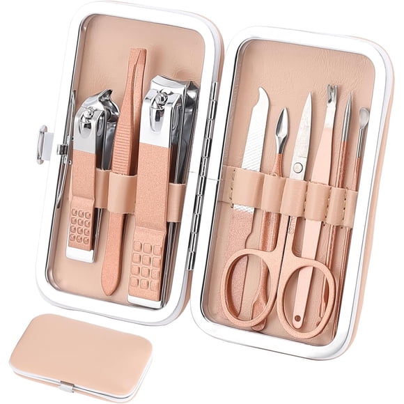 Set Manicure KIDOOM 9 Piezas Acero Inoxidable Portátil