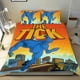 thumbnail image 1 of El Tick Conjunto de sábanas temático, trío de piezas, cómodo y amigable con la piel, diseño único, regalo de decoración para el hogar para familiares, amigos y fans,173cm *218cm, 1 of 6
