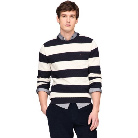 Jersey Tommy Hilfiger Con Cuello Redondo Estructurado 9Gg Para Hombre