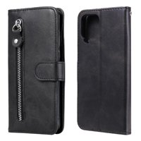 Gangxun - Funda Con Cremallera Para Samsung Galaxy A22 4G, Carcasa Cartera De Cuero Pu Con Soporte Y Tarjetero