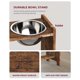thumbnail image 5 of Comederos Elevados para Perro Vantic Ajustables L/XL Marrón Rústico, 5 of 6