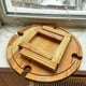 thumbnail image 3 of Mesa Tabla De Madera Picnic Plegable Comida Botellero Viajes. φ30cm, 3 of 7