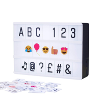 Movi - Caja Led Cinemática Con Emojis Y Letras Intercambiables