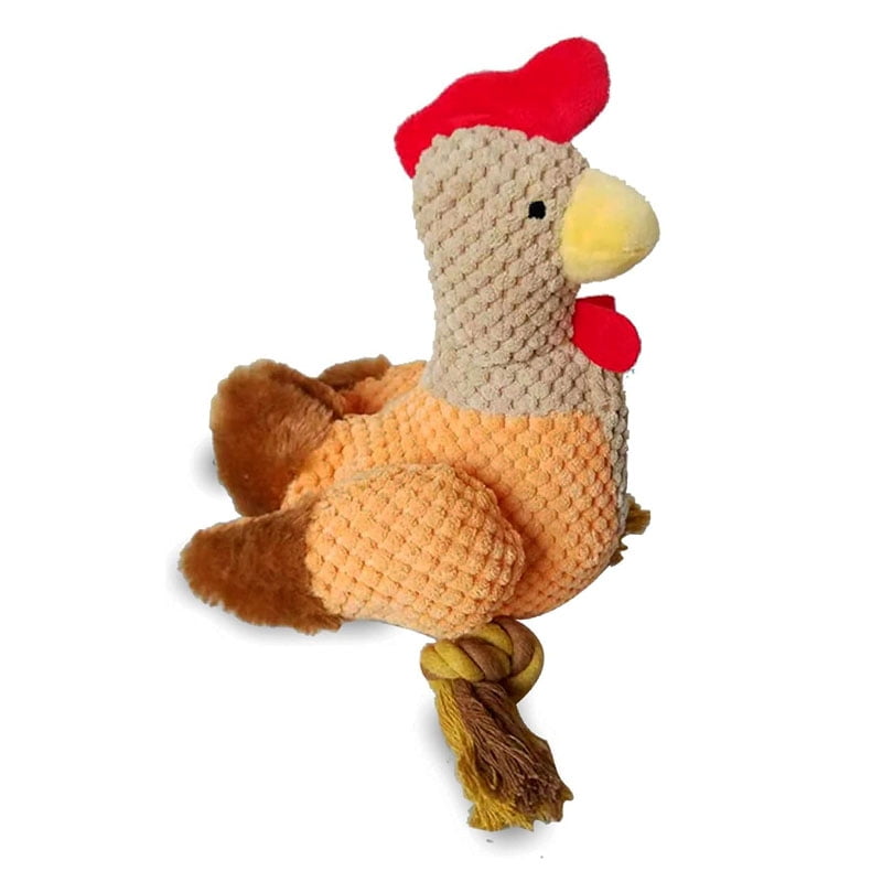 Juguete Peluche Para Mascotas de Animales con cuerda (Gallina)