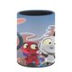 thumbnail image 3 of Rob el Robot-theme Cylinder Pen Holder Pencil Organizer with Flannel Lining PVC Leather Material Cardboard Base for study work 10*8CM, 3 of 6