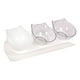 thumbnail image 4 of Cuencos Elevados Para Gatos, Cuenco Duradero Para Comida Y Agua Para Gatos De Interior, Cachorros, Transparente Y Blanco Claro, 4 of 5