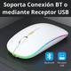 thumbnail image 3 of Mouse Inalámbrico Recargable Dual Bluetooth y USB con Luz RGB 1600 DPI – Ergonómico, Silencioso – Color Blanco, 3 of 6