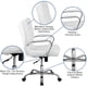 thumbnail image 3 of Silla de escritorio Flash Furniture Whitney con respaldo medio de cuero blanco, 3 of 9