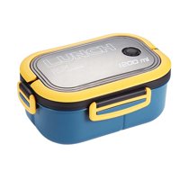 Bothyi - Bento Box Lunch Container 2 Capas 3 Compartimentos Fácil De Limpiar Portátil Azul