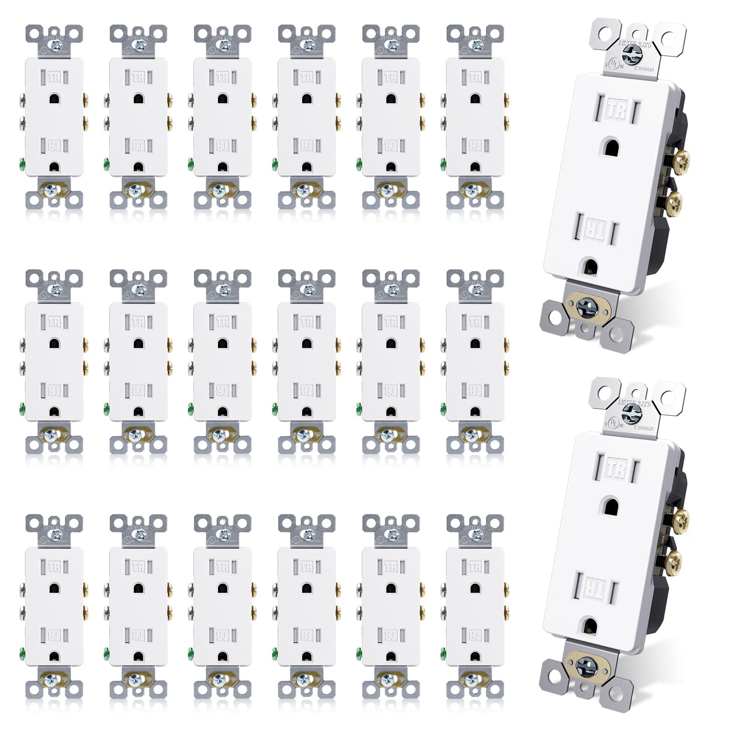 Enchufe Eléctrico De Pared Elegrp, 15 A, 125 V, Resistente A Manipulaciones, Paquete De 20
