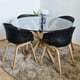 thumbnail image 1 of Comedor Mesa Warwick  Vidrio 120cm + 4 Sillas Cup Negro, 1 of 3