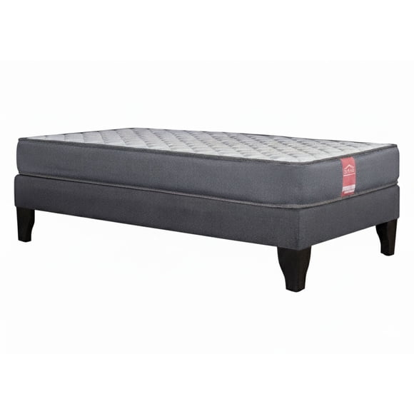 Cama Europea America Gris 20 cm Tela Gris 1.5 PL