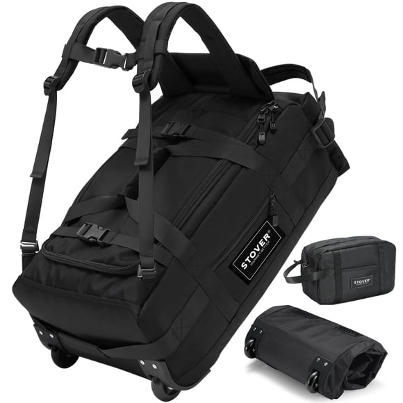 Bolsa de viaje STOVER 45L con ruedas - Negra