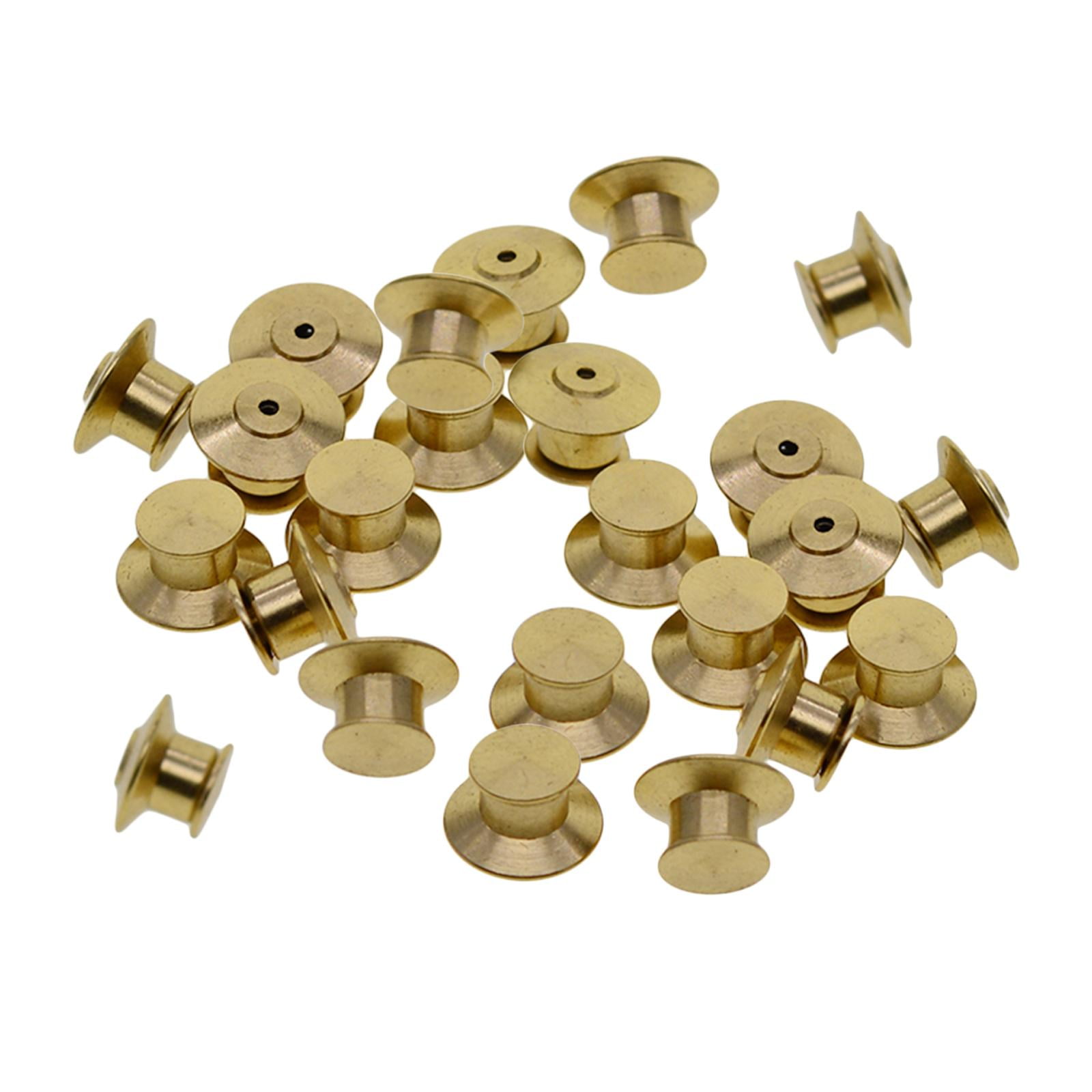 Magideal - 24 Pines De Metal Duraderos, Pasadores De Bloqueo, Cierres De Repuesto Para Insignias, Broches, Pines De , Insignias De , Accesorios De , Dorado