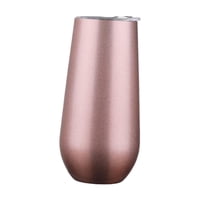 Magideal - Vaso De Vino De Acero Inoxidable Con Aislamiento, Regalo Para Ella, Vacío De Doble Capa, 180Ml, 6Oz, Para Acampar, Picnic, Oficina Al Aire Libre Oro Rosa