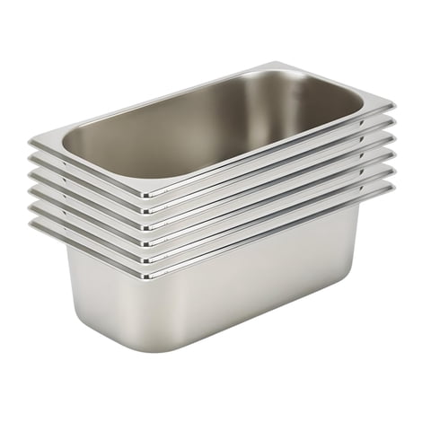 Prochef - Depósito Gastronómico Gn 1/3 X 100 Mm Acero Inox. Pack 6 Un.